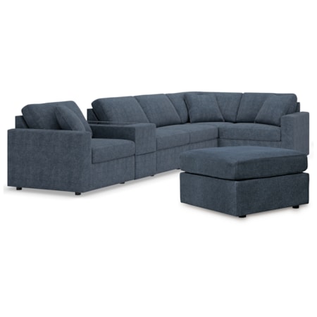 6-Piece Sectional And Ottoman