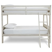 Casual Twin over Twin Bunk Bed with Ladder
