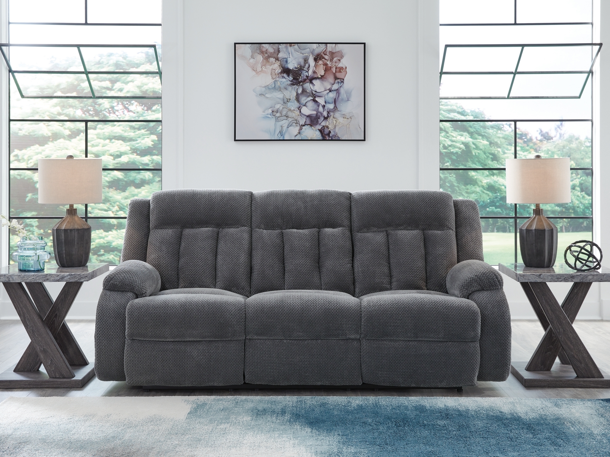Rec Pwr Sofa W/ Drop Down Table