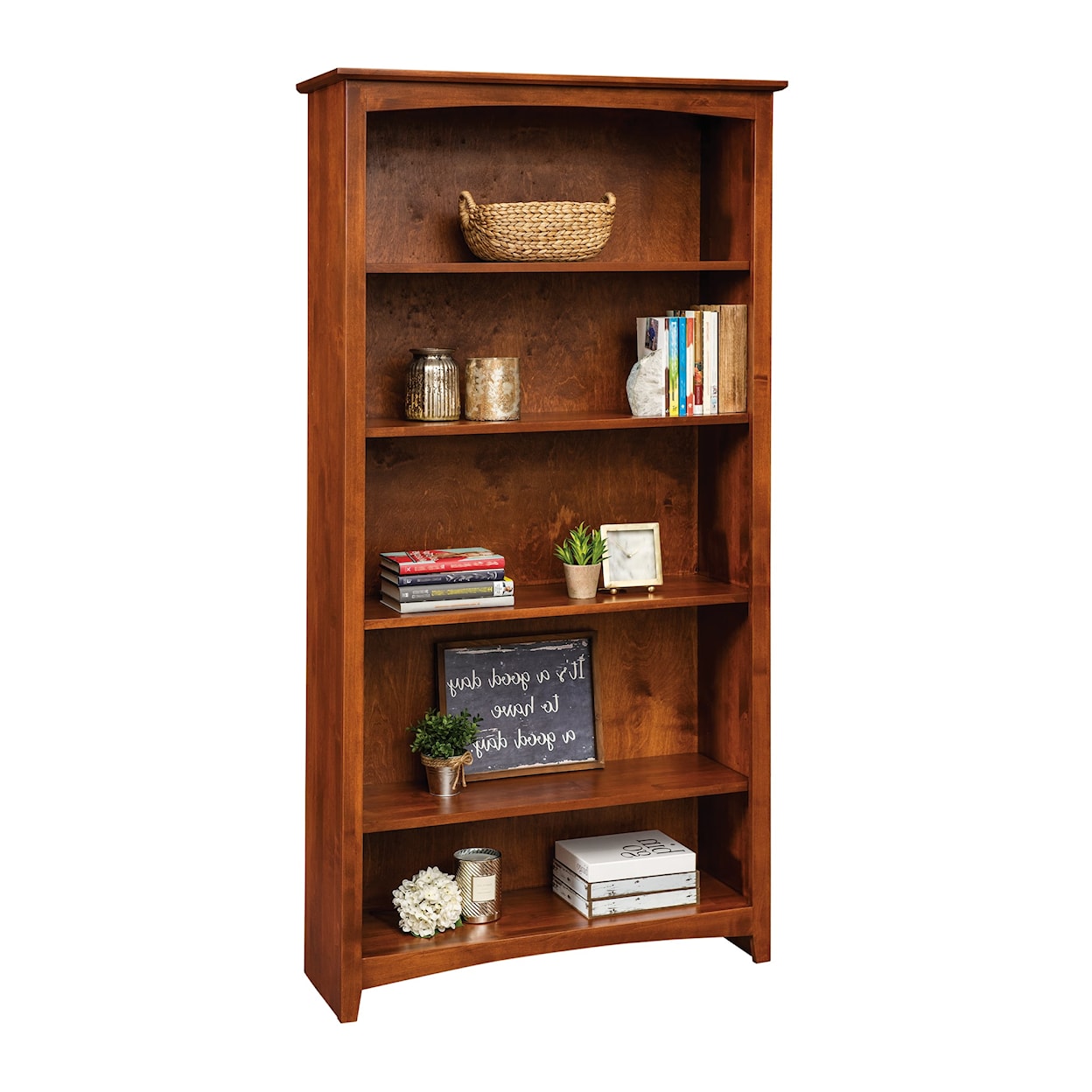 Archbold Furniture Alder Bookcases Customizable 36 X 72 Open Bookcase