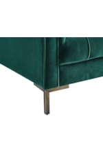 Prime Isaac Isaac Transitional Velvet Sofa - Green