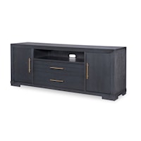 Contemporary Entertainment Console with Wire Management Holes