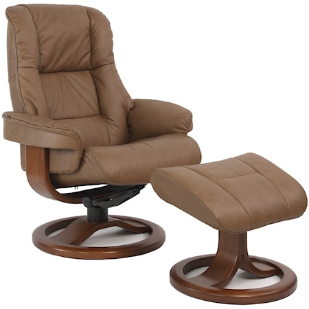 Loen R Small Manual Recliner with Footstool