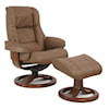 Fjords by Hjellegjerde Classic Comfort Collection Loen R Large Manual Recliner with Footstool