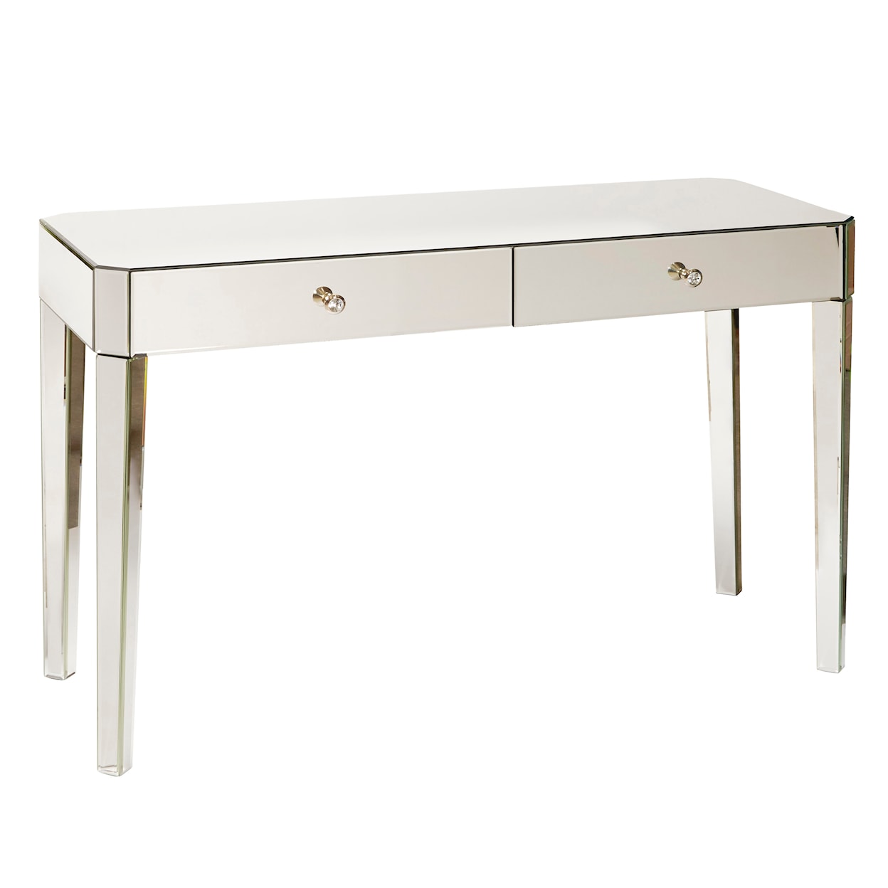 Accentrics Home Accents Mirrored Two Drawer Desk