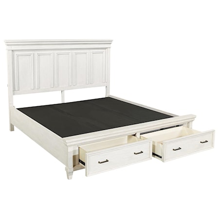 King Panel Storage Bed