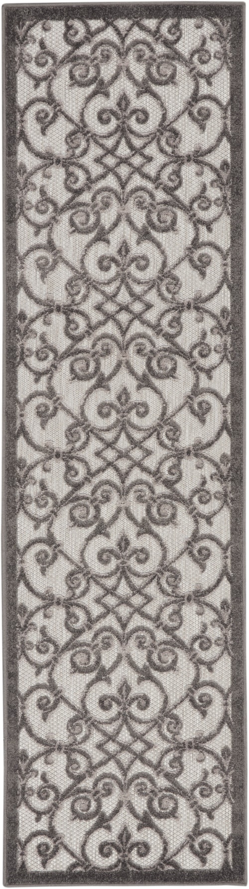 2'3" x 10' Grey/Charcoal Runner Rug