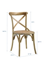 Modway Gear Rustic Dining Side Chair