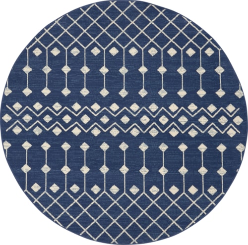 8'  Navy Round Rug
