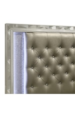 New Classic Radiance Glam Queen Panel Bed with Tufted Headboard