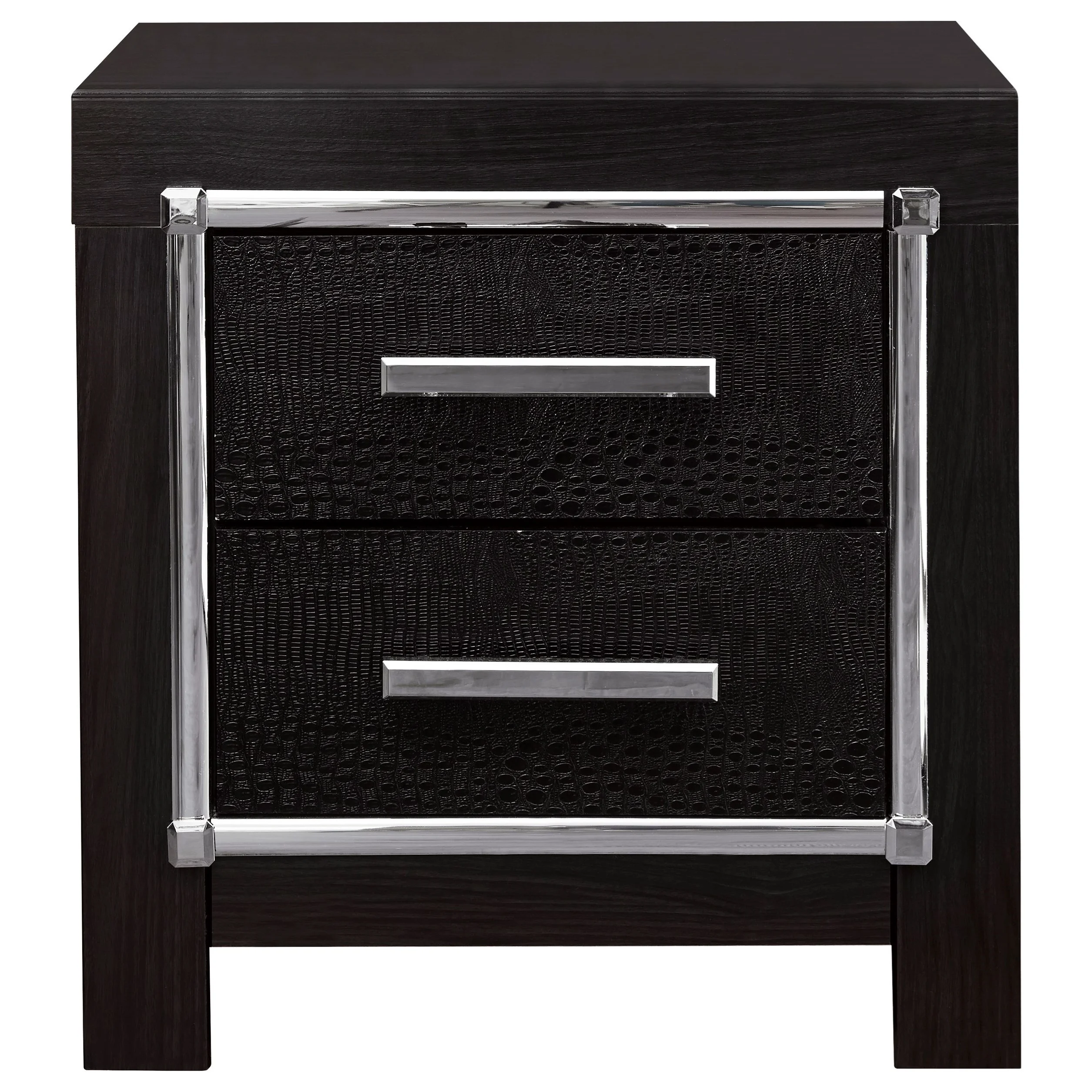 Signature Kaydell B142092 Glam 2Drawer Nightstand with USB and