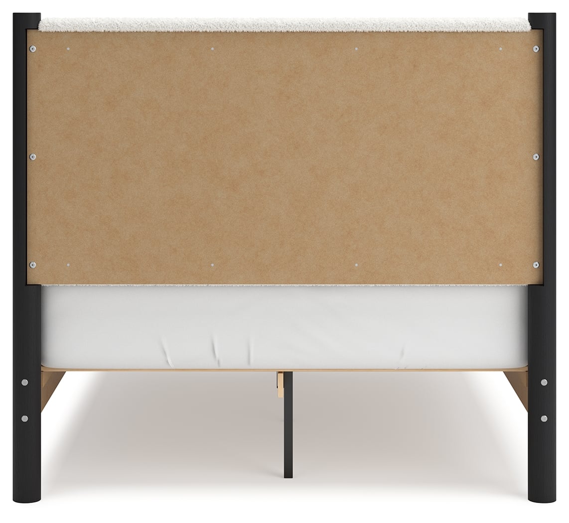 Signature Cadmori B2616B5 Full Upholstered Panel Bed, Dresser And ...