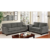 Transitional Sofa and Loveseat