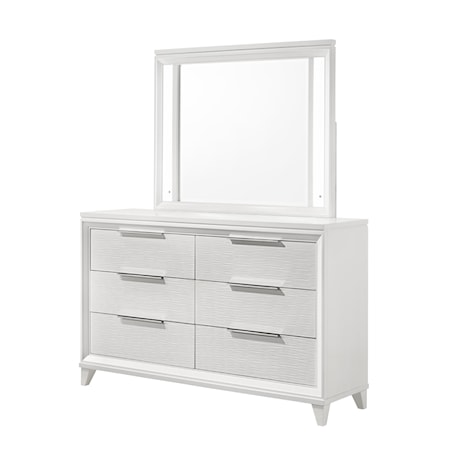 Dresser and Mirror Set