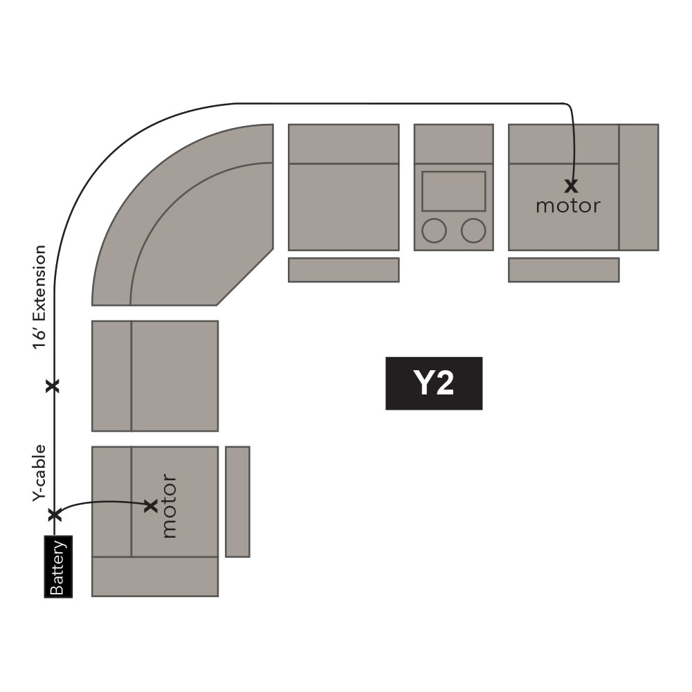 Parker Living Freemotion 5000mAh Battery, Bracket and Y2 cable