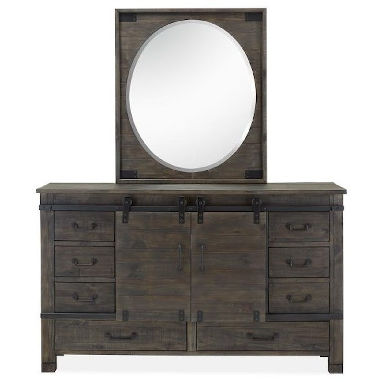 Magnussen Home Abington Bedroom Dresser and Mirror Set