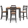 Signature Design by Ashley Furniture Gesthaven Counter Height Dining Table Set (Set Of 5)