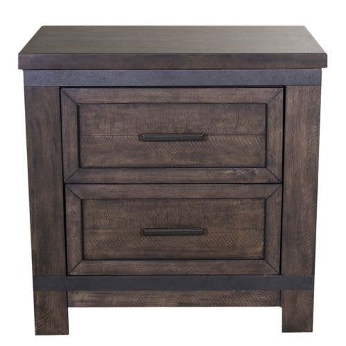 Transitional 2-Drawer Nightstand with Felt-Lined Drawers