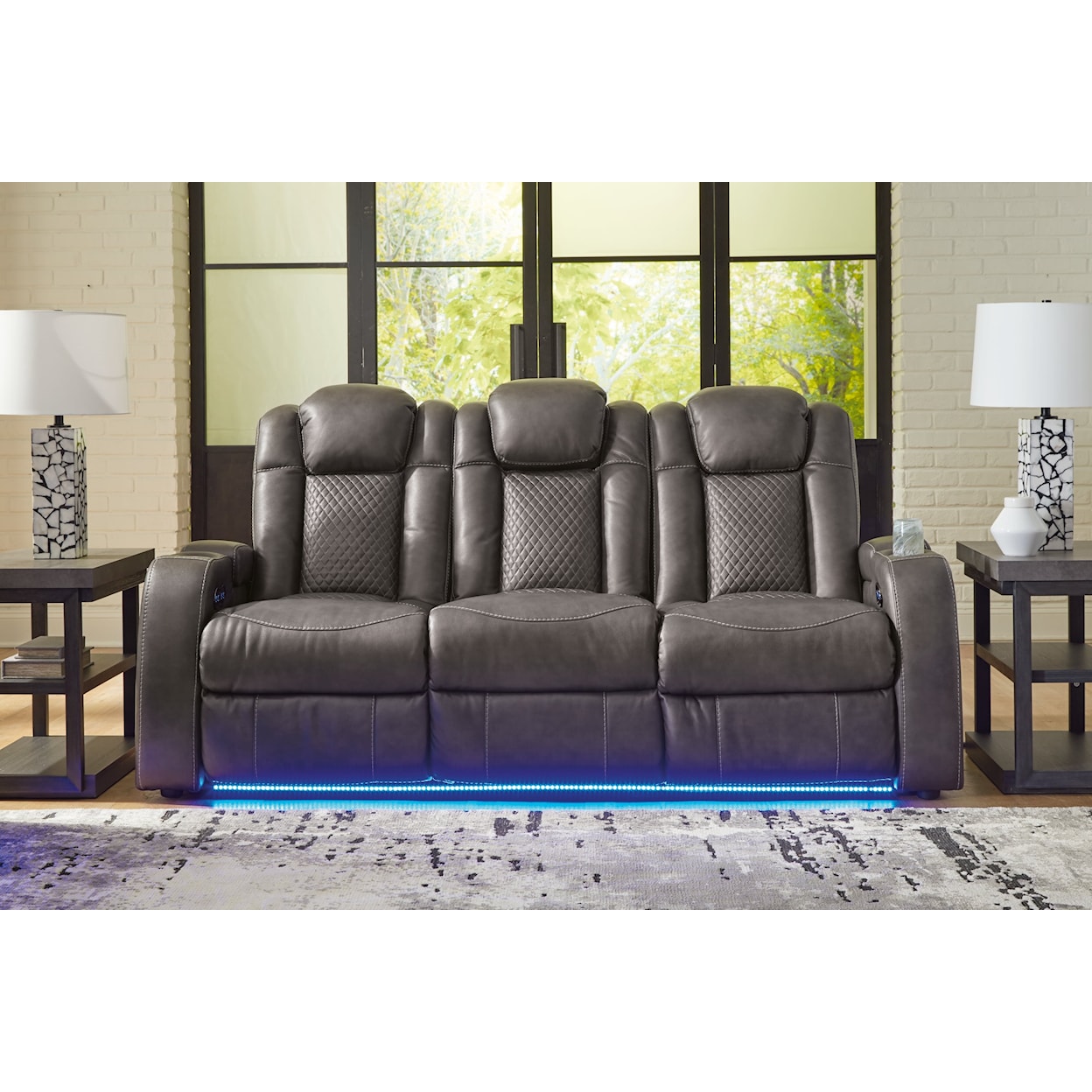 Signature Design Fyne-Dyme Power Reclining Sofa