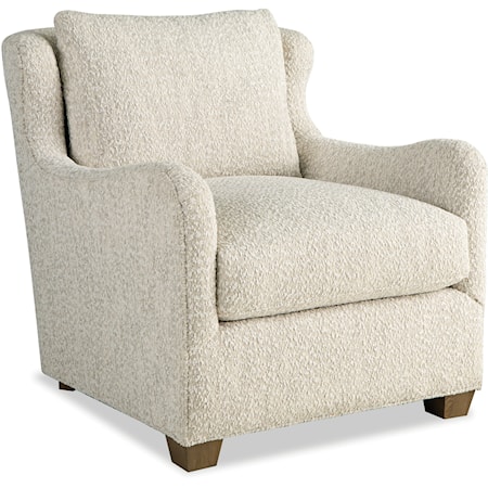 Transitional Upholstered Arm Chair with English Arms