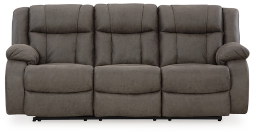 Contemporary Reclining Sofa with Pillow Armrests