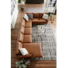 Best Home Furnishings Trafton Leather Sectional Sofa w/ Chaise & Wood Feet