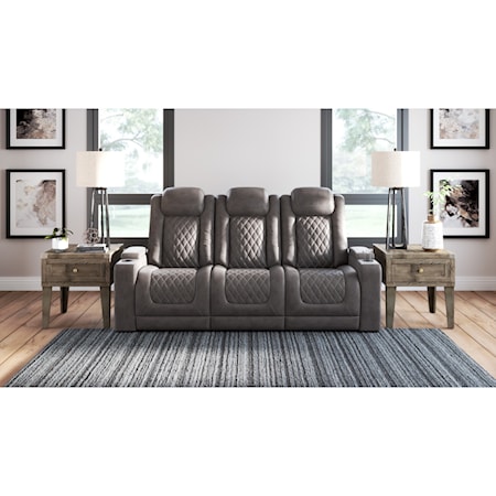 Pwr Rec Sofa with Adj Headrests