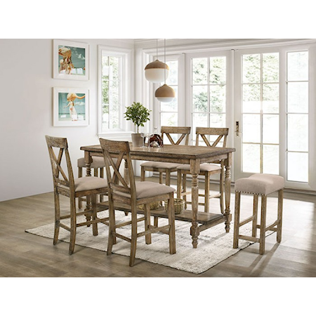 7-Piece Counter Height Dining Set