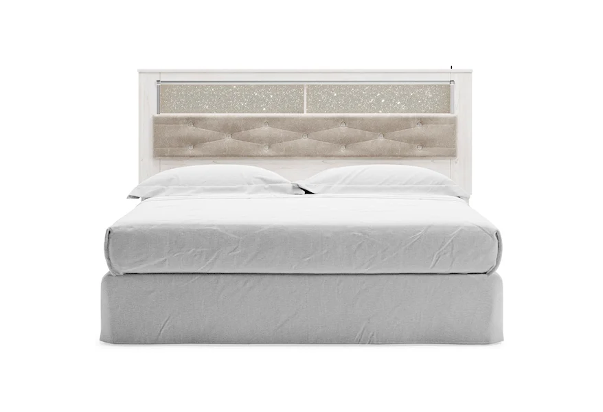Altyra King Upholstered Panel Bookcase Headboard at Van Hill Furniture
