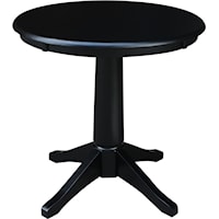 Casual Round Single Pedestal Dining Table