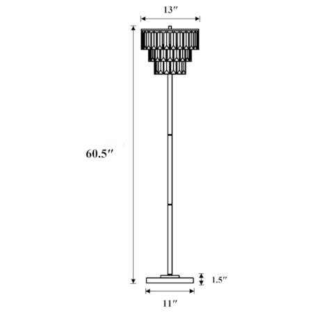 Anya 61-inch Hanging Crystal Floor Lamp