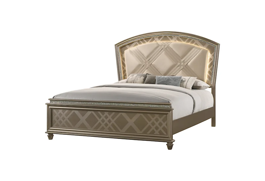 Cristal King Bed by Crown Mark at Royal Furniture