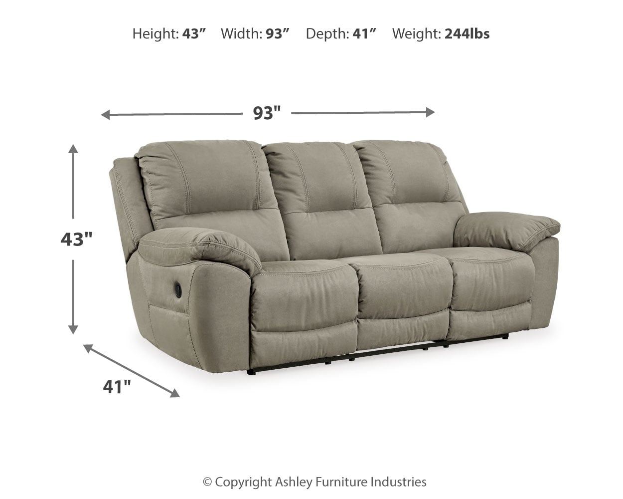 Signature Design by Ashley Next-Gen Gaucho Reclining Sofa