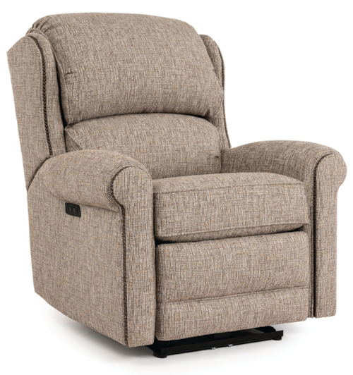 Traditional Power Gliding Reclining Chair with Nailheads