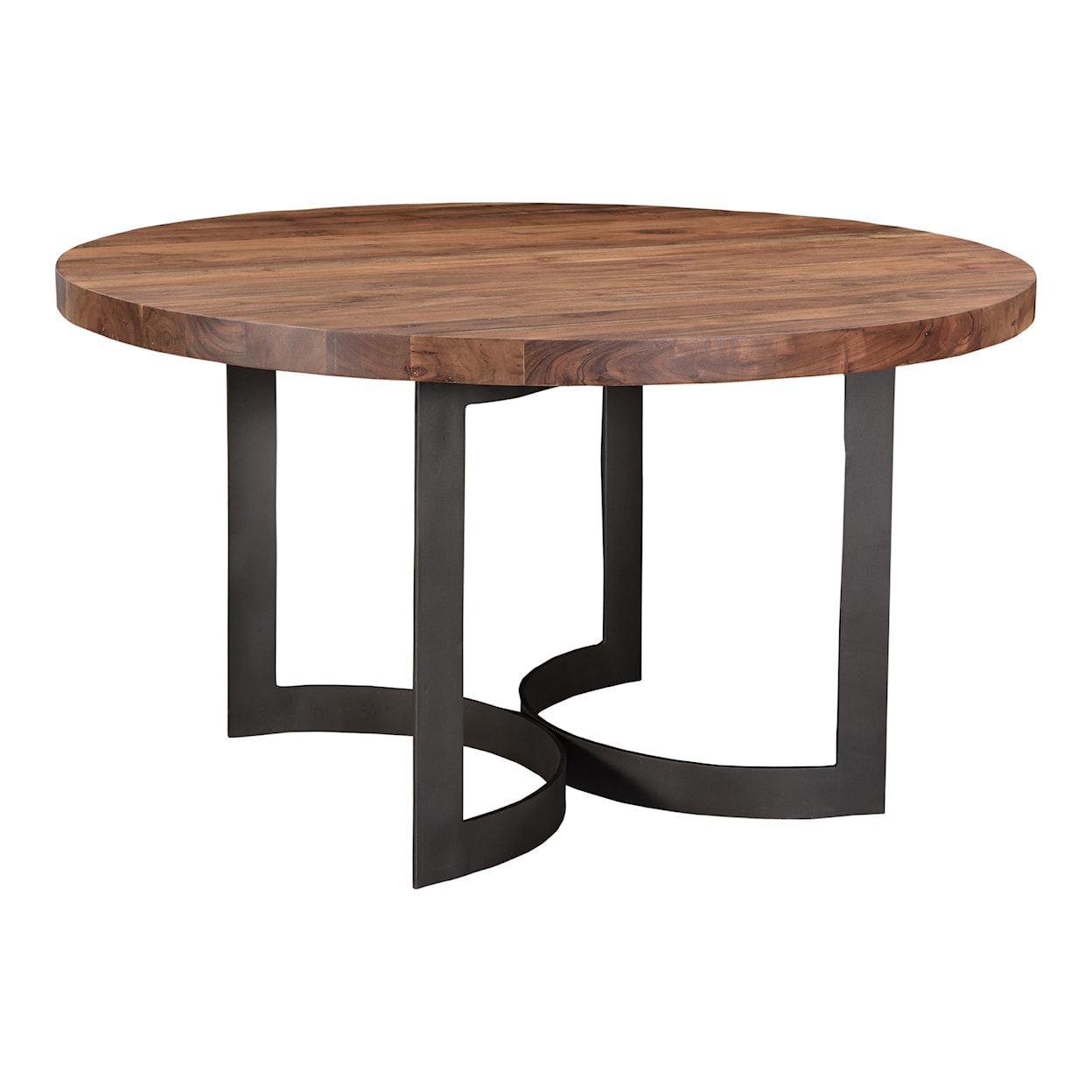 Moe's Home Collection Bent Bent Round Dining Table 54" Smoked