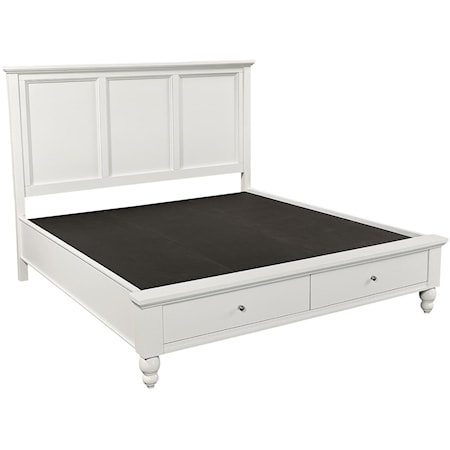 King Storage Panel Bed