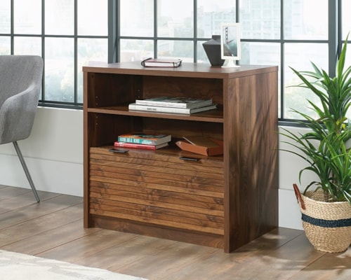 Mid-Century Lateral File Cabinet with Display Storage