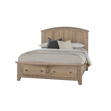 Queen Arched Storage Bed