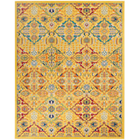 7'10" x 9'10" Yellow Multicolor Rectangle Rug