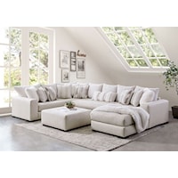 Transitional 3-Piece Sectional Sofa with Right Facing Chaise