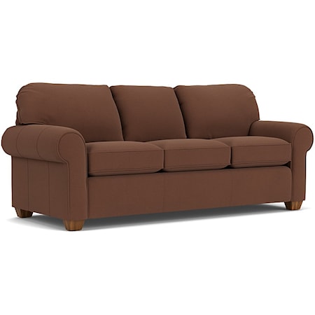 Transitional Upholstered 3-Cushion Sofa