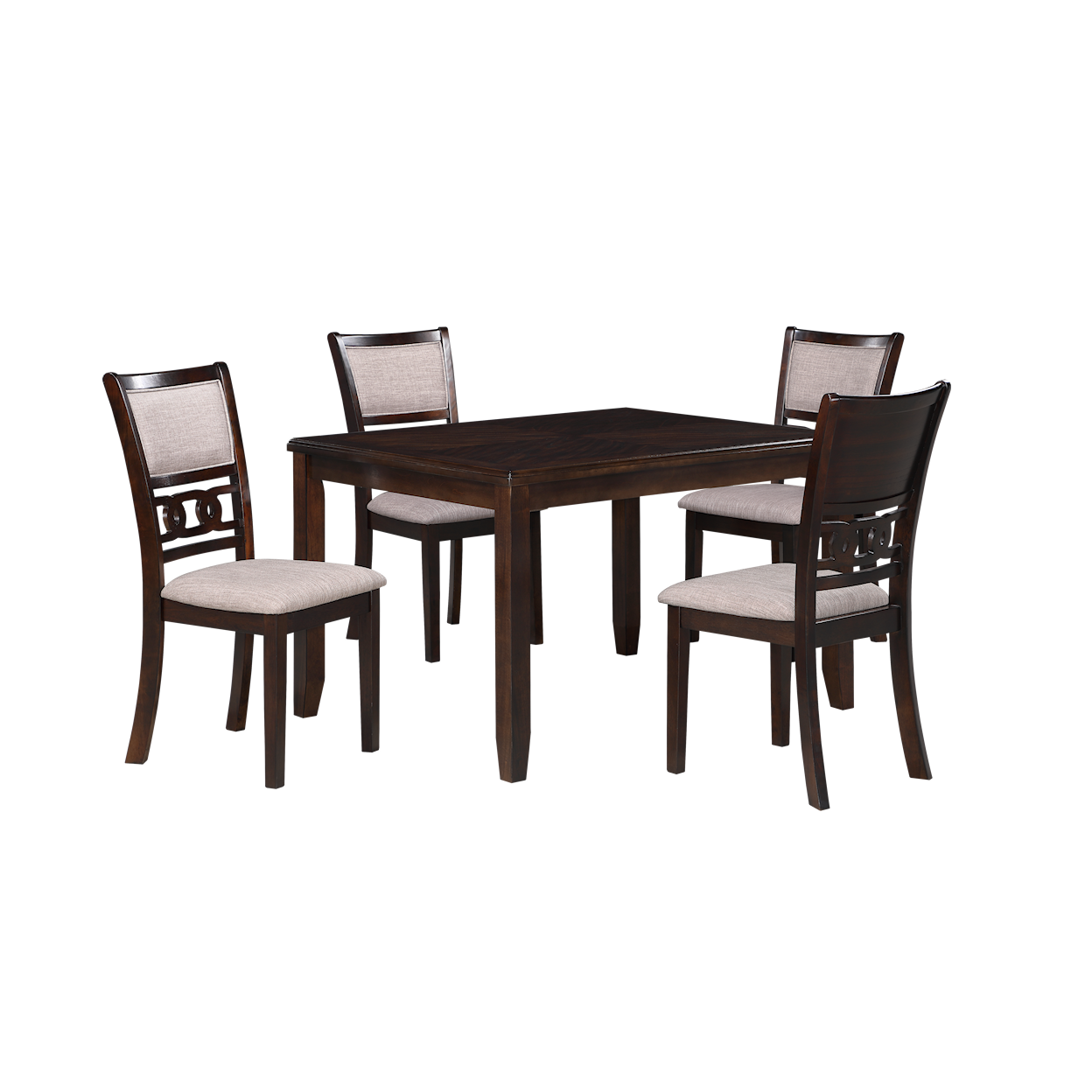 New Classic Furniture Gia Dining Table + 4 Chairs Set