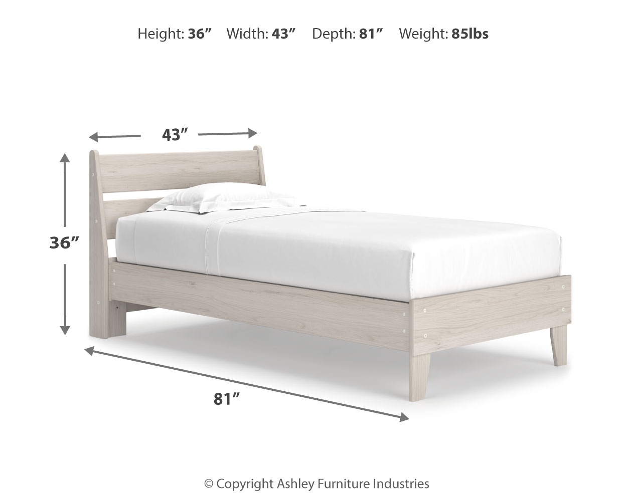 Signature Design by Ashley Socalle Twin Panel Platform Bed