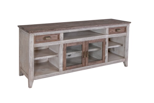 Transitional TV Stand with 2 Drawer & 2 Doors