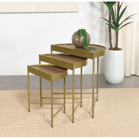 Tristen 3-Piece Demilune Nesting Table