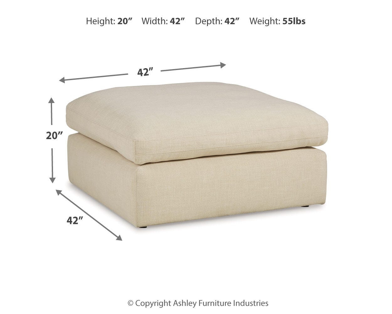 Ashley Elyza Oversized Accent Ottoman