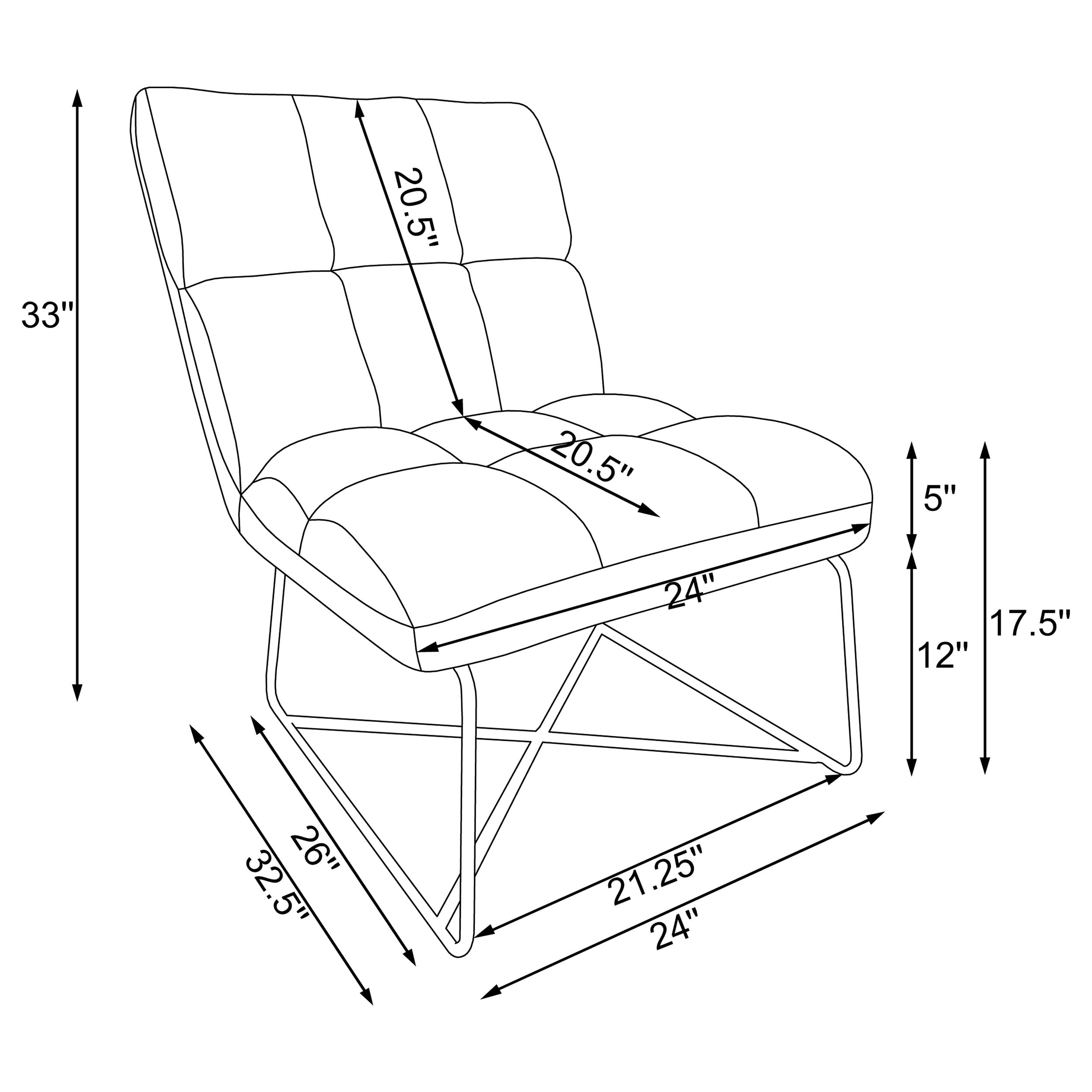 Coaster Lux Lux Armless Accent Chair Midnight