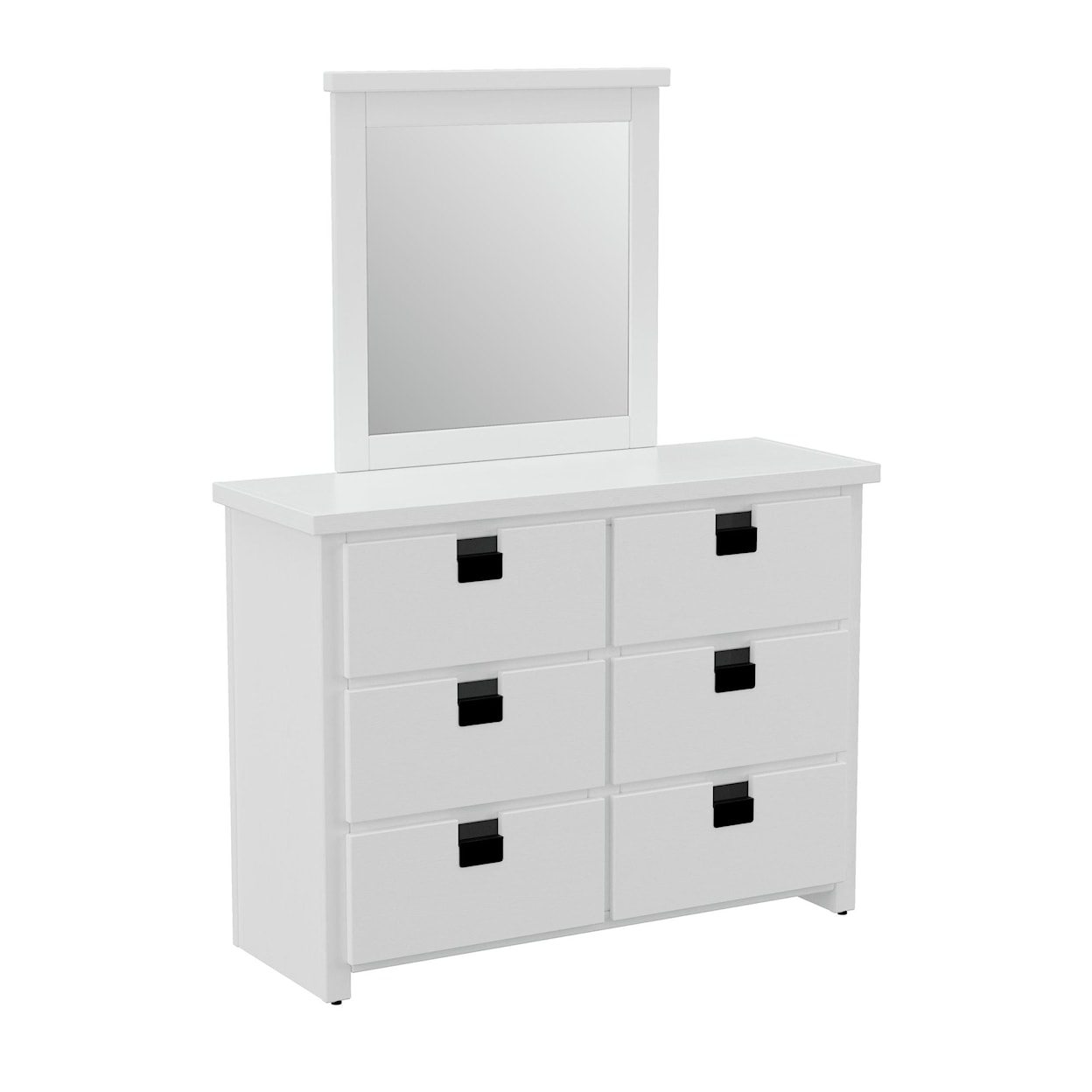 Elements International Cali Kids 6-Drawer Kids Dresser with Mirror