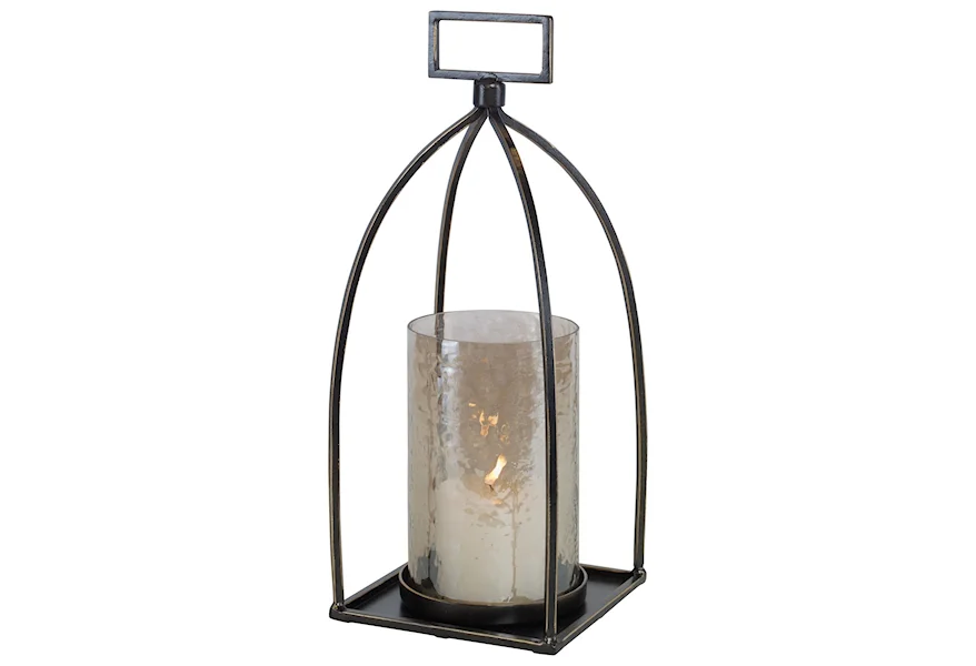 Accessories - Candle Holders Riad Bronze Lantern Candleholder by Uttermost at Corner Furniture