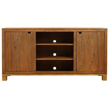 Contemporary Console with Cord Access Holes